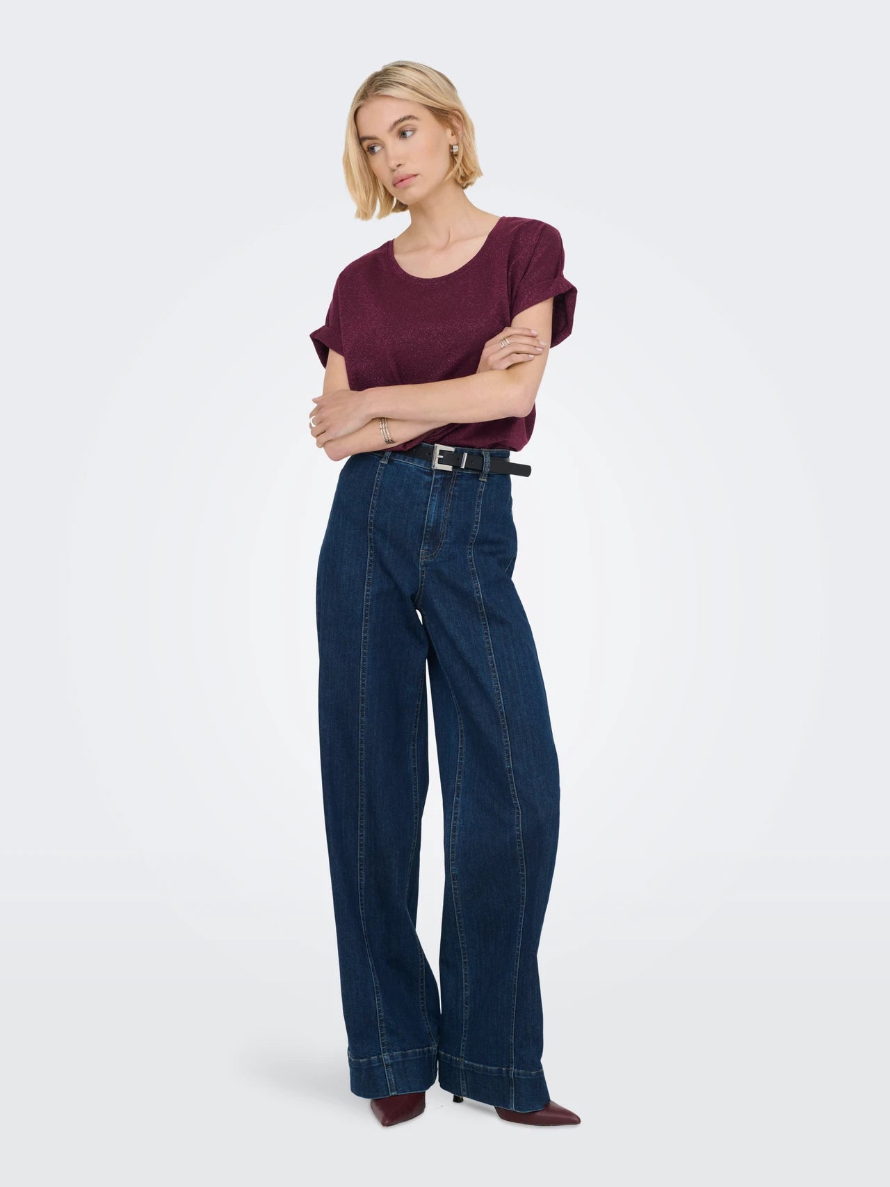 ONLY MOSTER  Glittertopp Lila/Chocolate Truffle 15356991