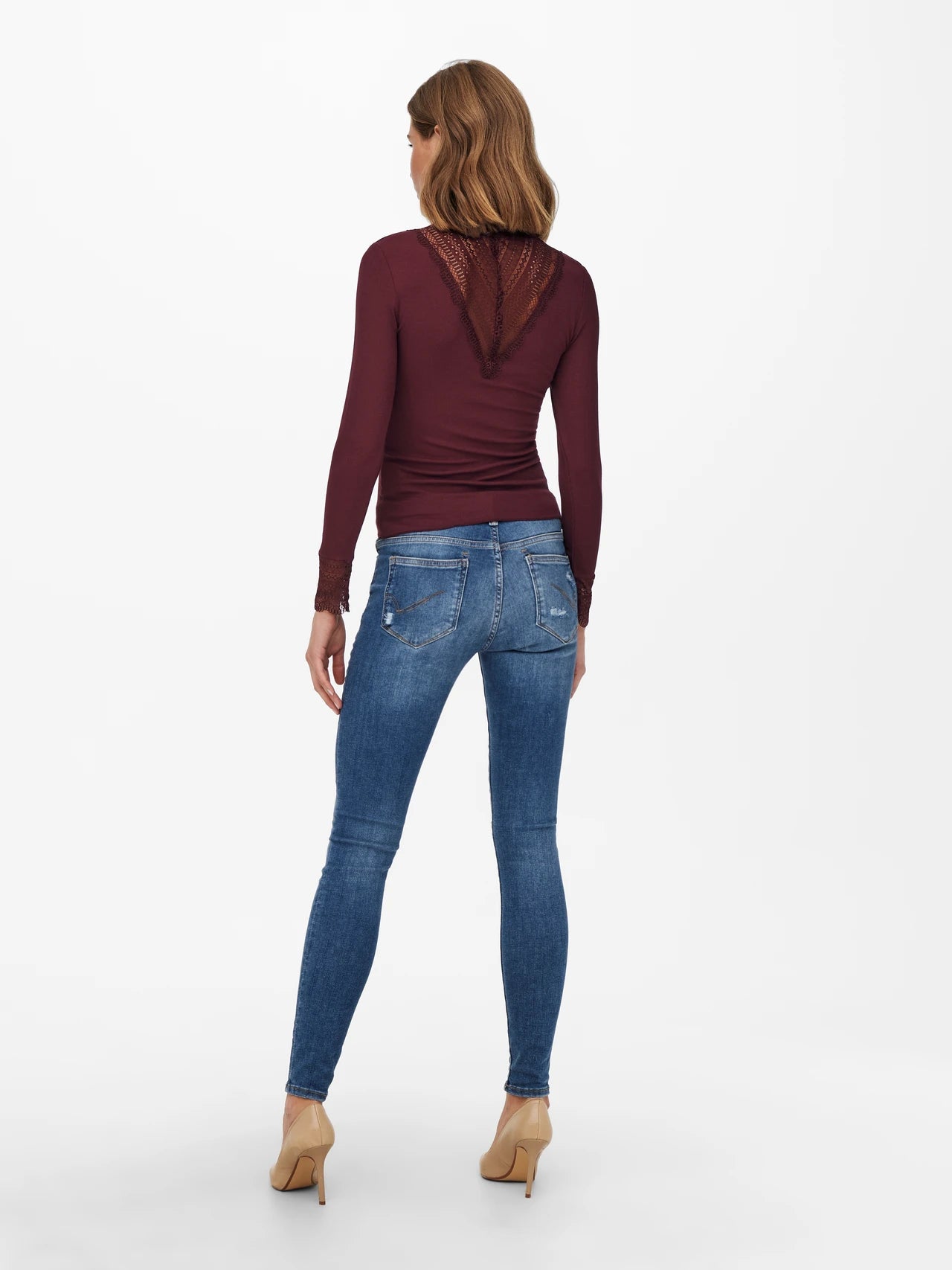 ONLY TILDE Topp Vinröd/Port Royale 15207788