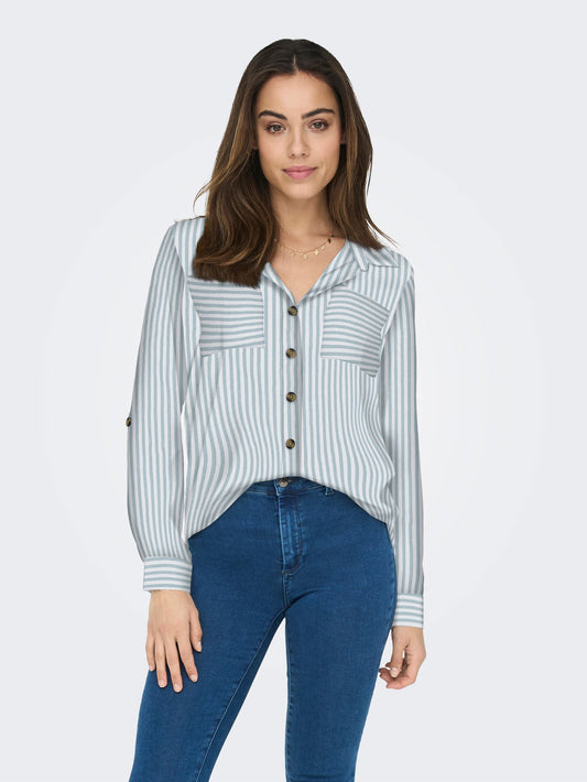 ONLY YASMIN Skjorta Cashmere Blue