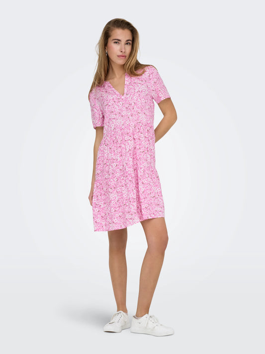 ONLY ZALLY Kort klänning Pink / Ranch Flow