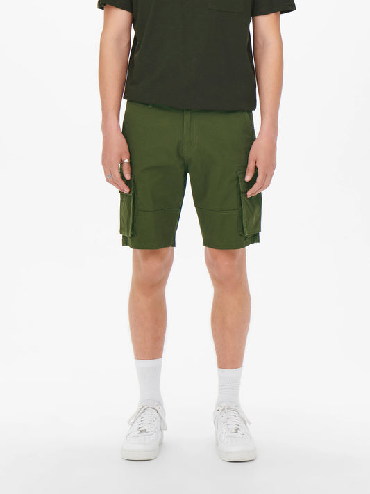ONLY & SONS CAM Shorts Normal passform Olive Night