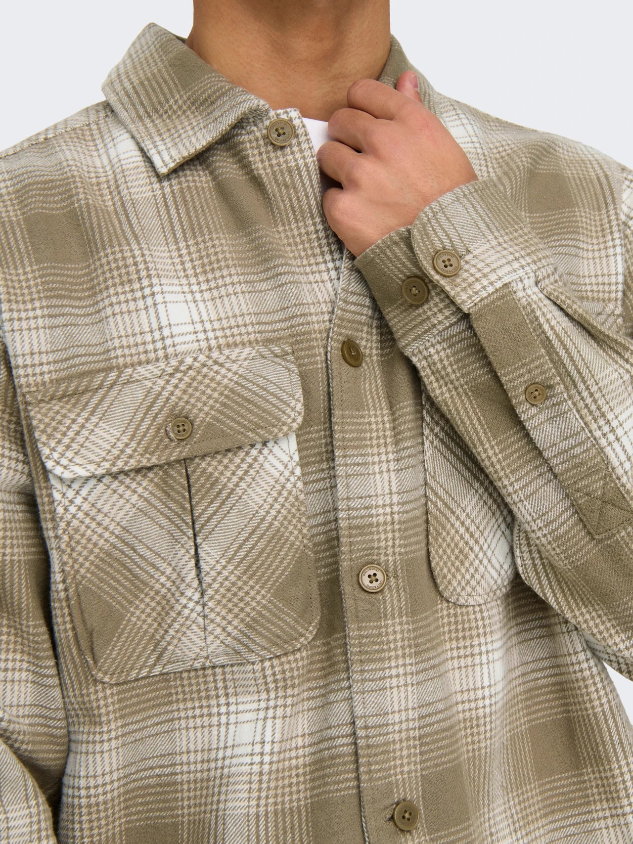 ONLY & SONS CEDRIC 22030843 Overshirt Beige/Fallen Rock