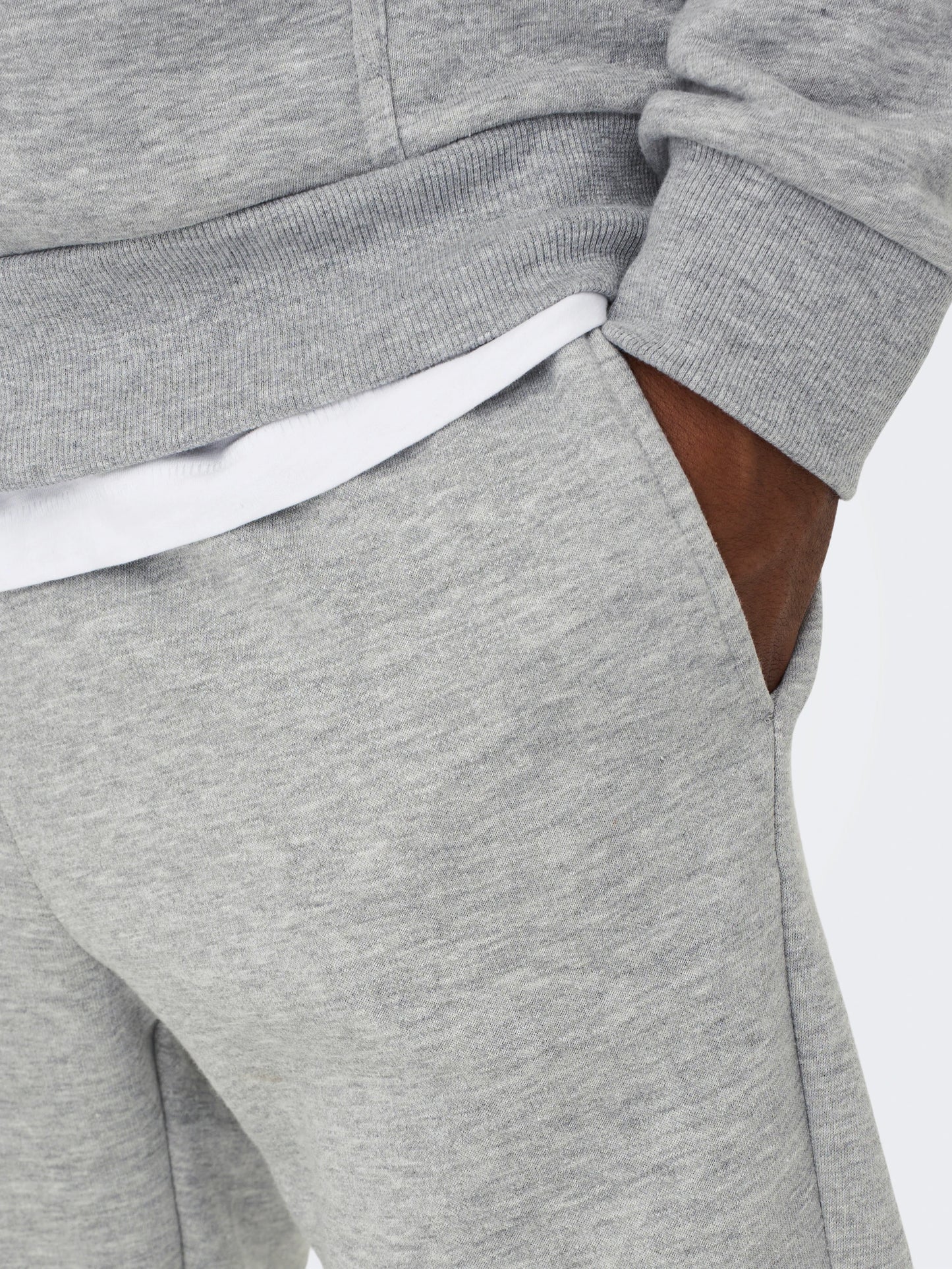 ONLY & SONS CERES  Sweatpants Light Grey Melange Normal passform