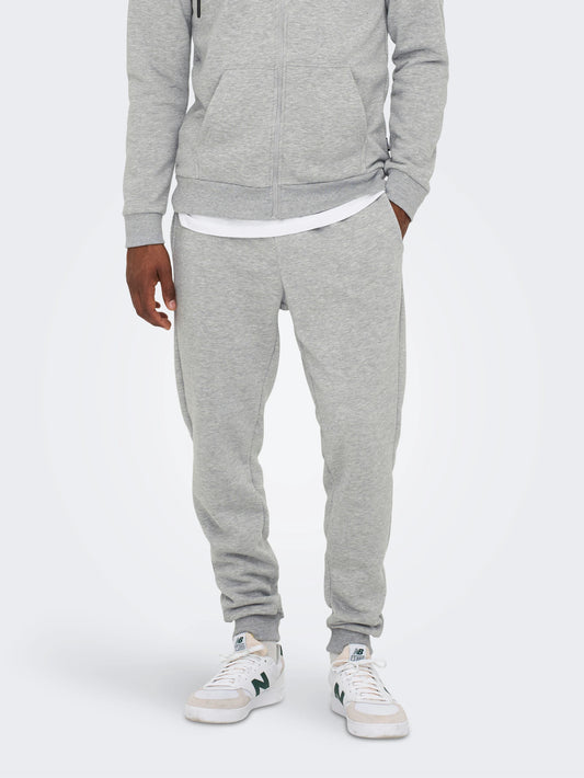 ONLY & SONS CERES  Sweatpants Light Grey Melange Normal passform
