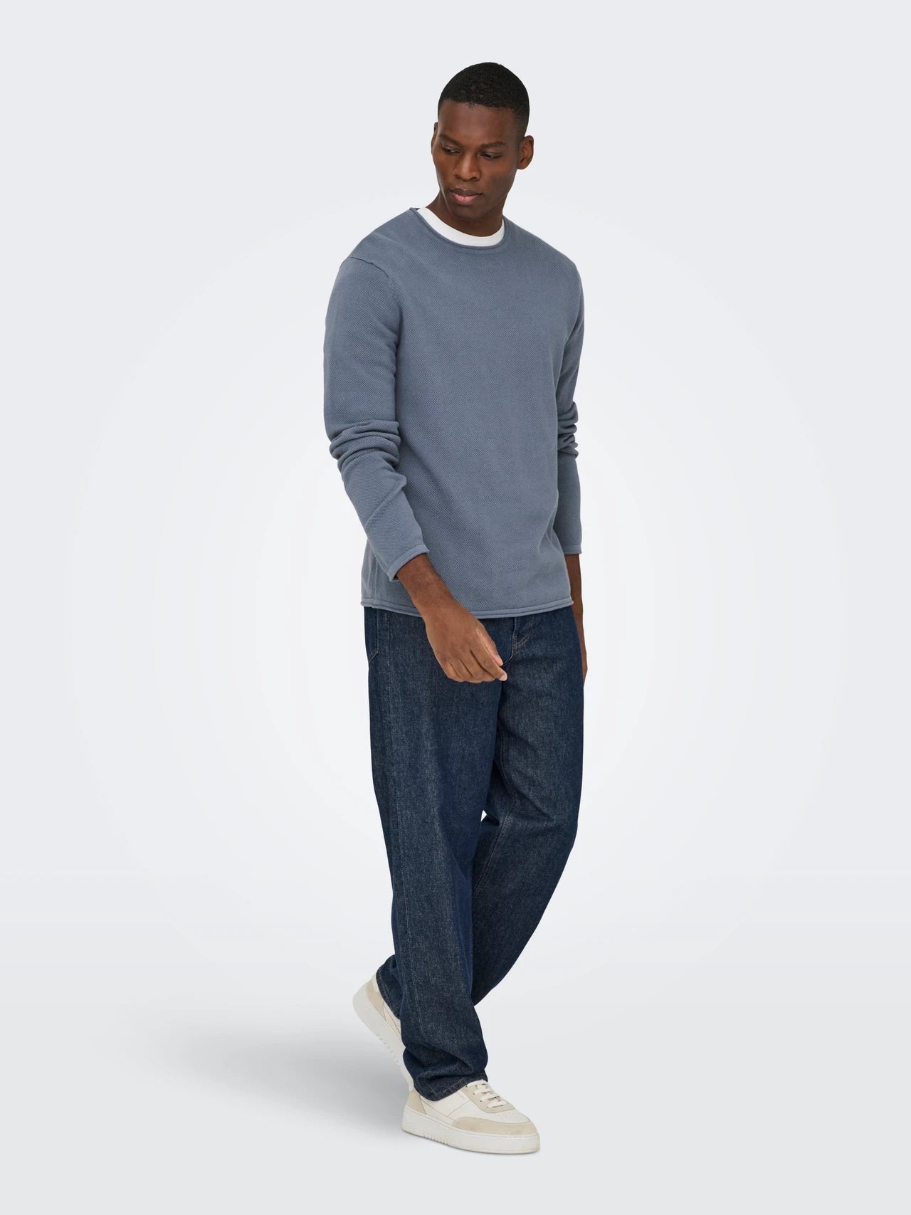 ONLY & SONS FELIX Pullover Blå/Flint Stone 22029042