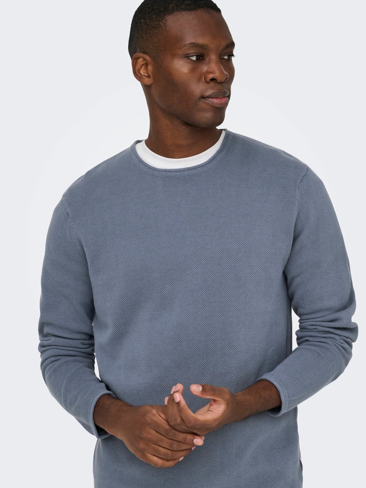 ONLY & SONS FELIX Pullover Blå/Flint Stone 22029042