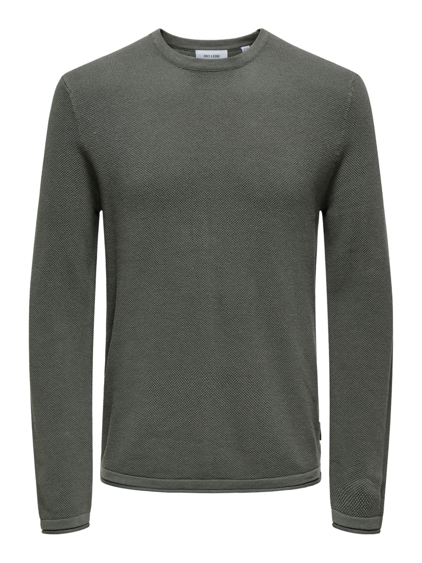 ONLY & SONS FELIX  22029042 Pullover Grå/Castor Gray
