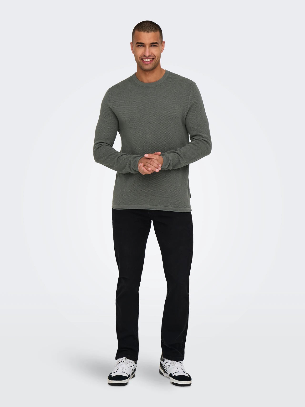 ONLY & SONS FELIX  22029042 Pullover Grå/Castor Gray