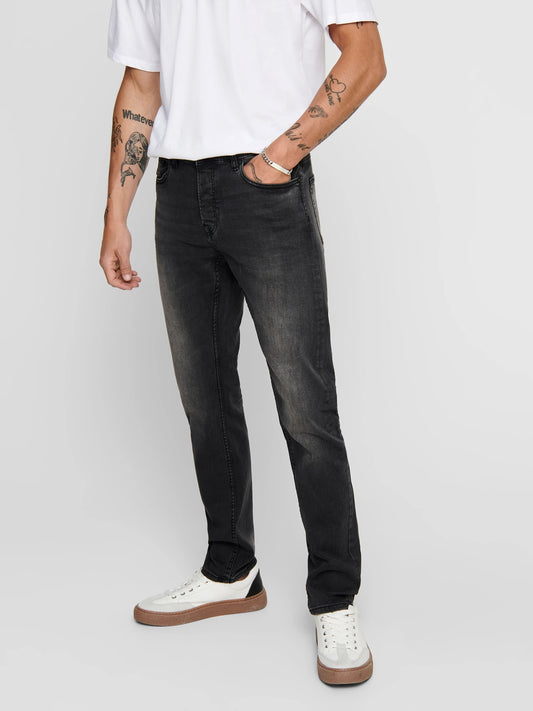 ONLY & SONS LOOM Jeans Washed Låg midja Slim Fit