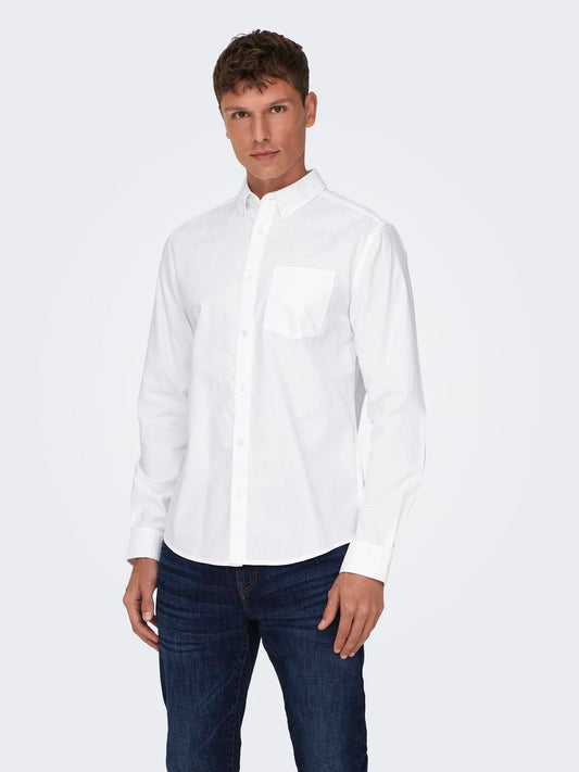 ONLY & SONS NEIL Oxfordskjorta Vit