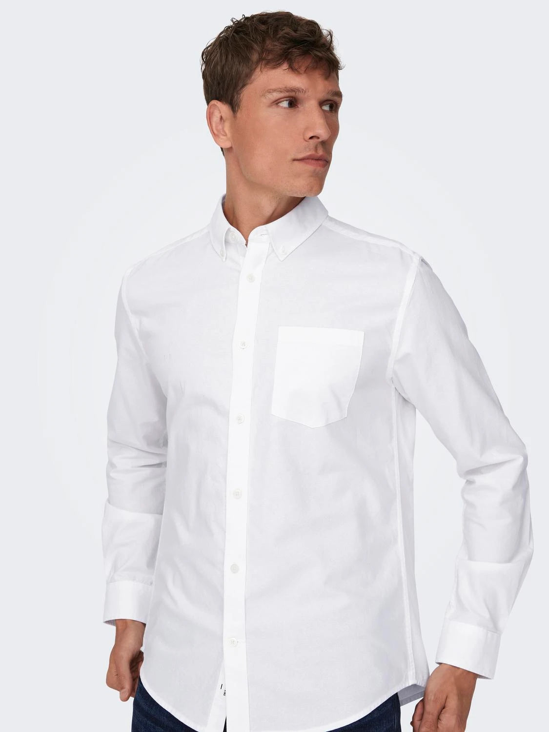 ONLY & SONS NEIL Oxfordskjorta Vit