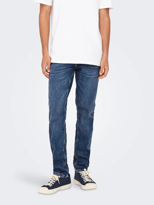 ONLY & SONS WARP Medelhög midja Skinny Fit Jeans