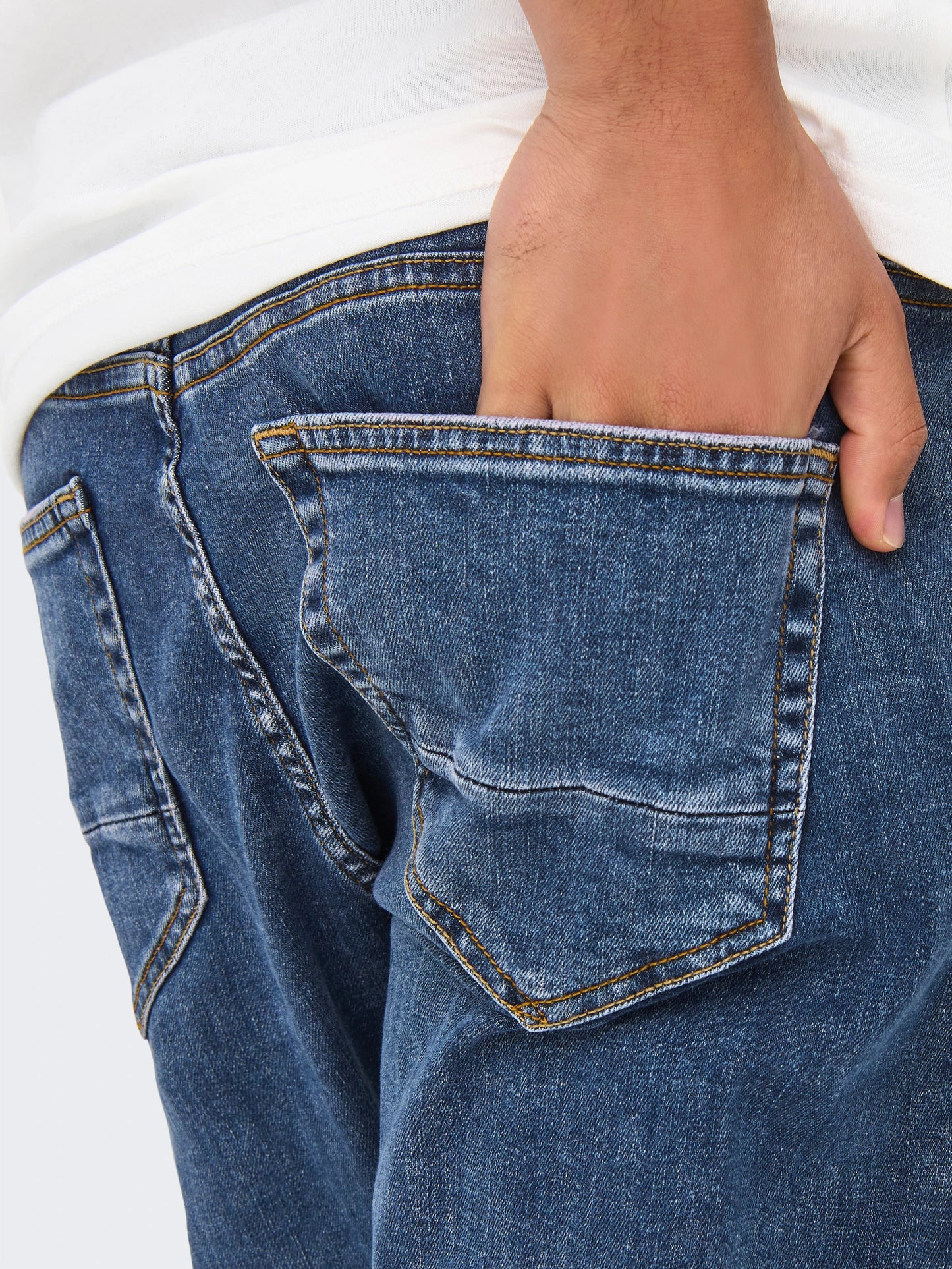 ONLY & SONS WARP Medelhög midja Skinny Fit Jeans