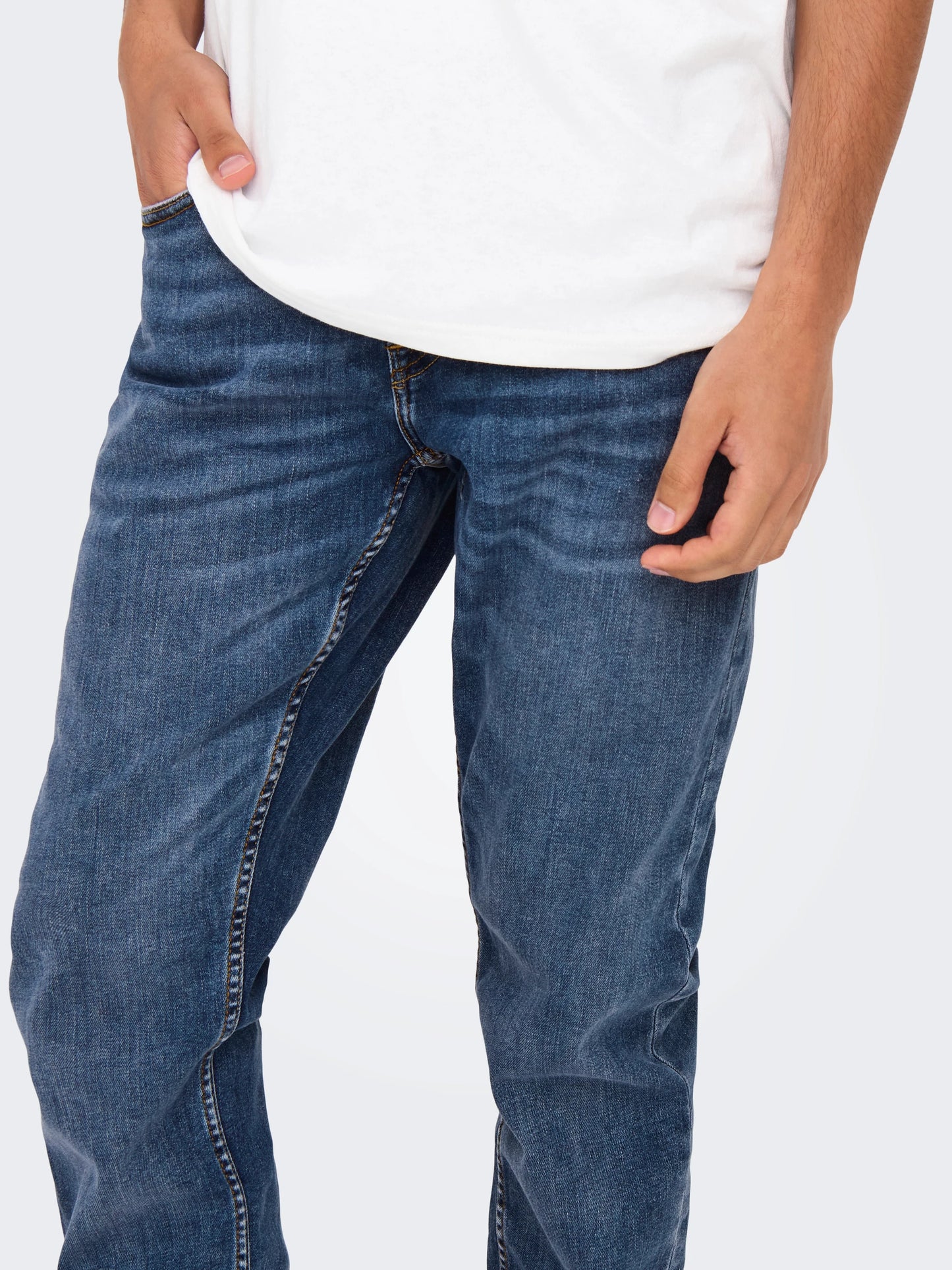 ONLY & SONS WARP Medelhög midja Skinny Fit Jeans