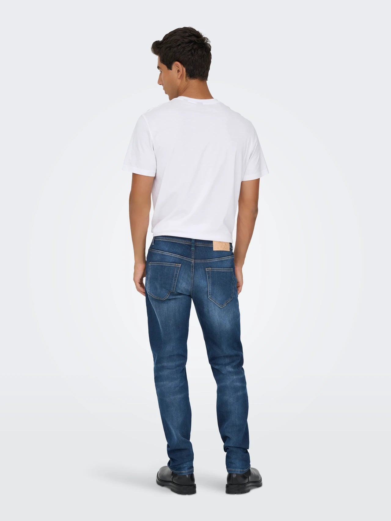 ONLY & SONS WEFT Jeans Medelhög midja Normal passform Blått/Dark Blue Denim 22030036