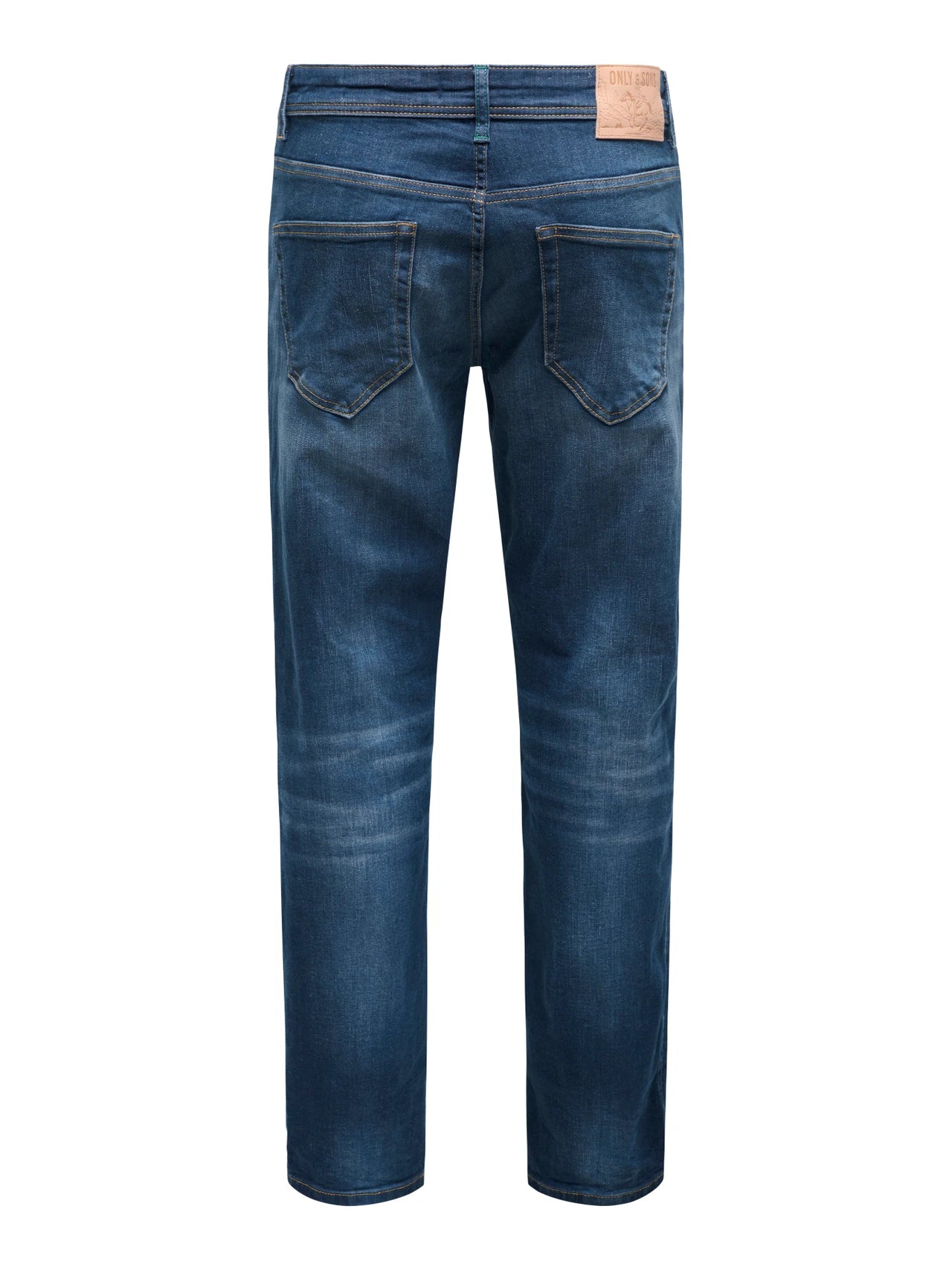 ONLY & SONS WEFT Jeans Medelhög midja Normal passform Blått/Dark Blue Denim 22030036