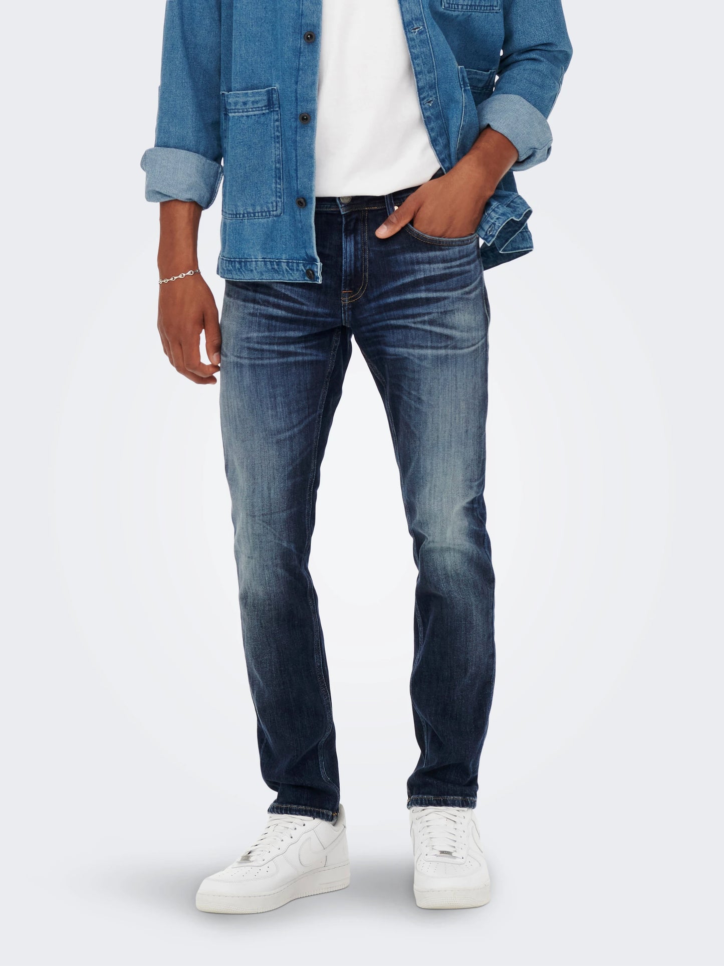 ONLY & SONSWEFT Jeans Blue Denim Medelhög midja Normal passform