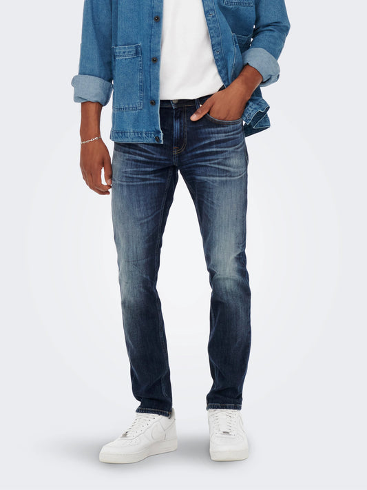 ONLY & SONSWEFT Jeans Blue Denim Medelhög midja Normal passform