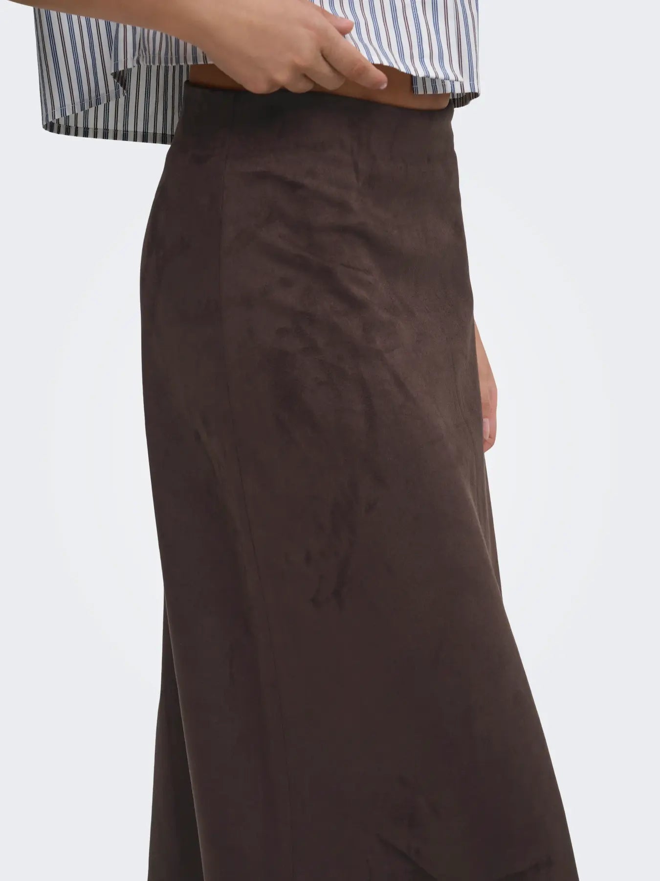 ONLY DIANE FAUX SUEDE KJOL 15374181 COFFEE BEAN