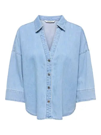 ONLY MONTES Jeansskjorta med 3/4-ärmar – Dam