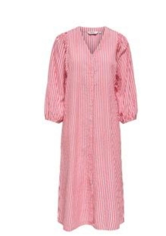 ONLY ROLLY 15373671 L/S MIDI STRIPE DRESS