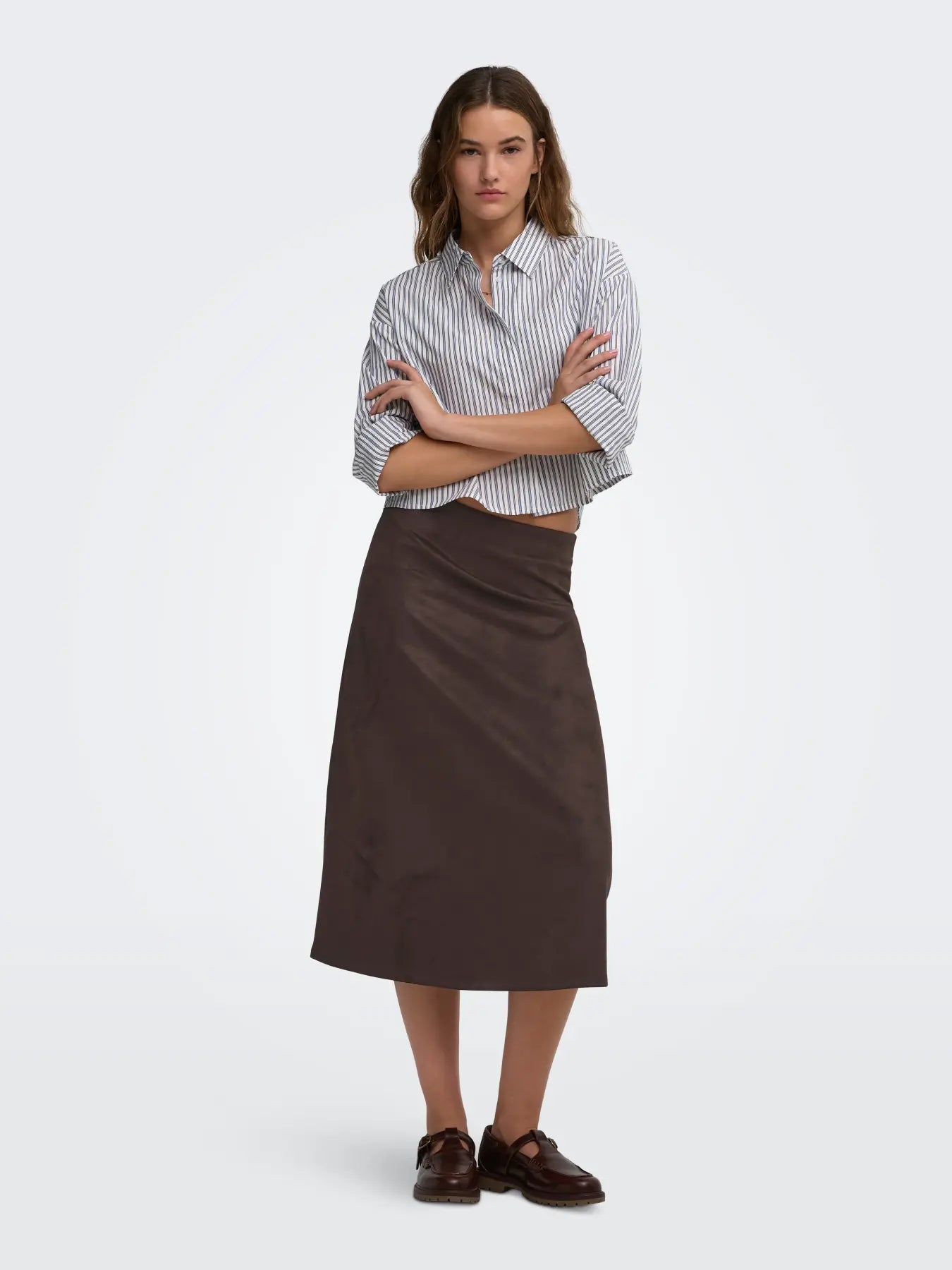 ONLY DIANE FAUX SUEDE KJOL 15374181 COFFEE BEAN