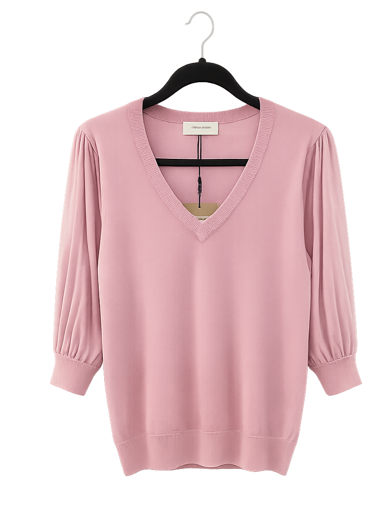 FREEQUENT JOEL PULLOVER 20679 BEIGE, ROSA OCH BRUN