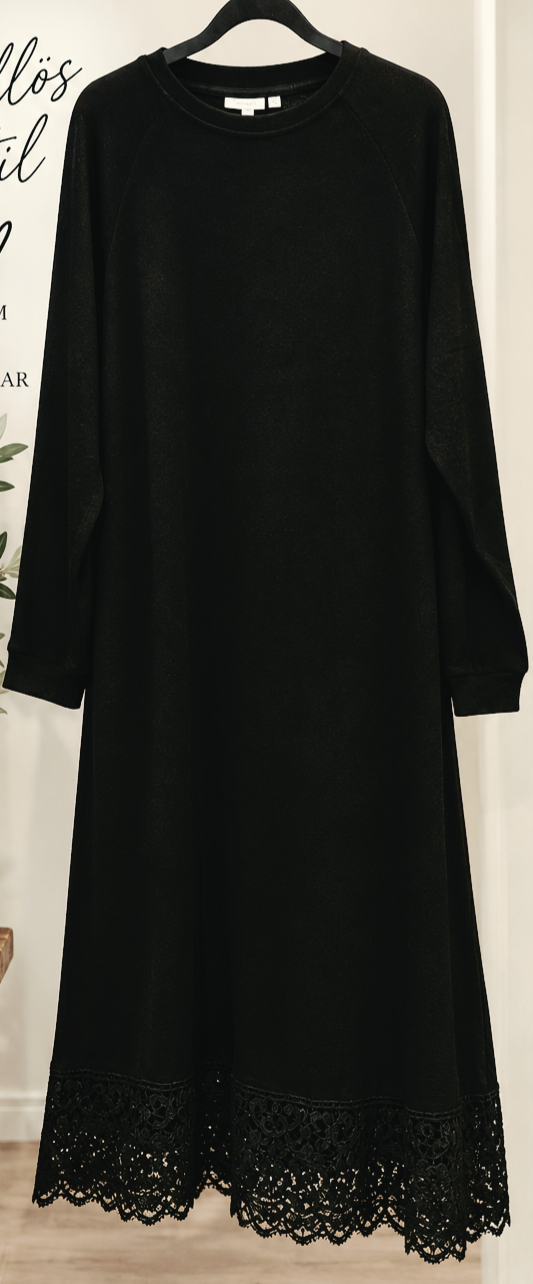 CARMAKOMA ALBA LS O-NECK LACE MIDAXI DRESS 15383929