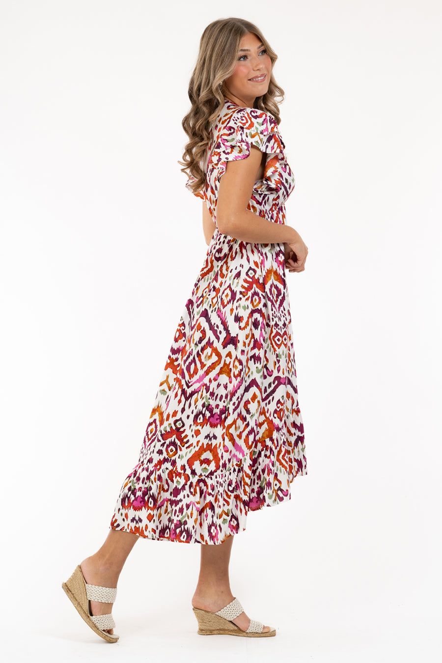 CAPRI COLLECTION Ailani Klänning – Creme/Berry