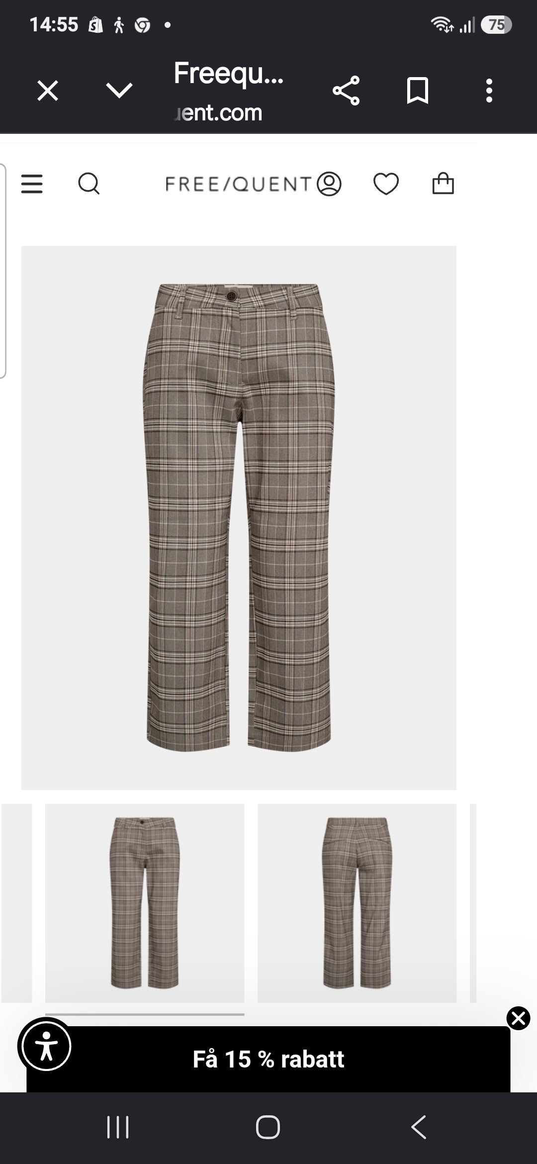 FREEQUENT REXO PANTS RUTIGA KORTA